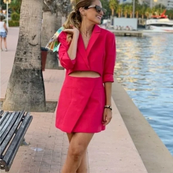 Zara Blogger Favorite Pink Cut-Out Dress - Picture 4 of 16